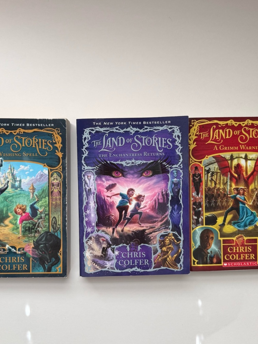 The Land of Stories paperback books 1-3 by Chris Colfer